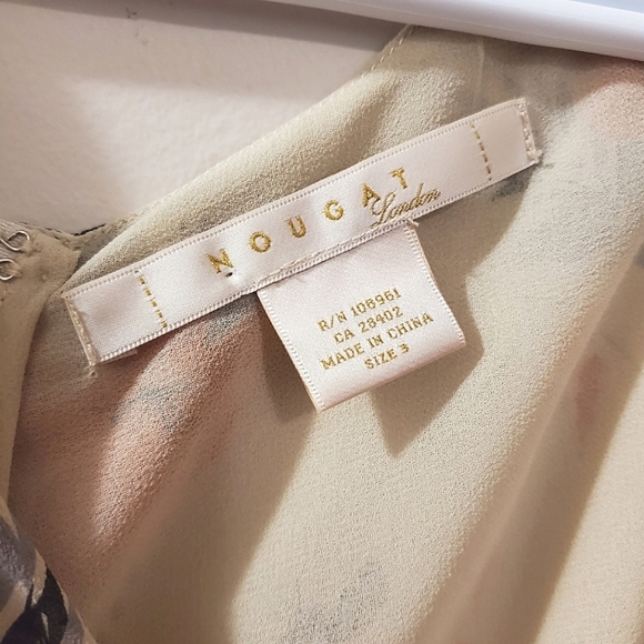 Nougat London - Silk Dress in nude color with floral print - Size 3 - Picture 5 of 7